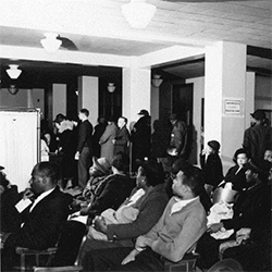 Duke waiting room, 1940s, DUMC Archives