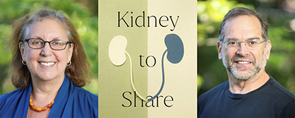 Martha Gershun and John Lantos headshots, Kidney to Share book cover