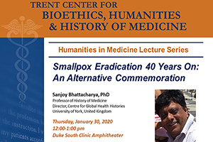 Smallpox Eradication 40 Years On: An Alternative Commemoration with headshot Sanjoy Bhattacharya