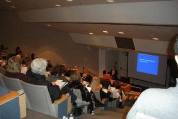 Audience in Duke North Lecture Hall - Grinker Lecture