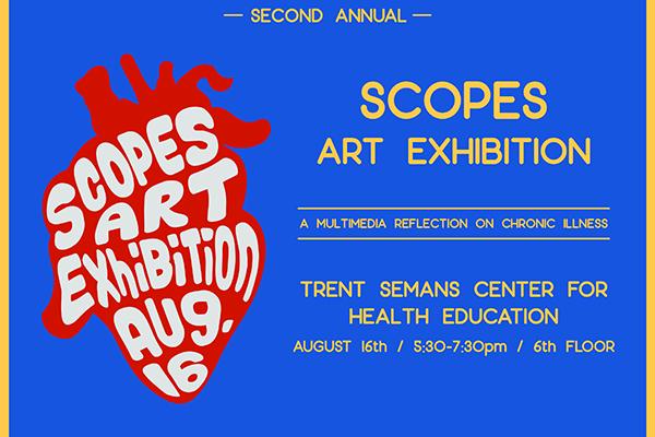 SCOPES Art Exhibition Aug 16 2018 with heart depiction