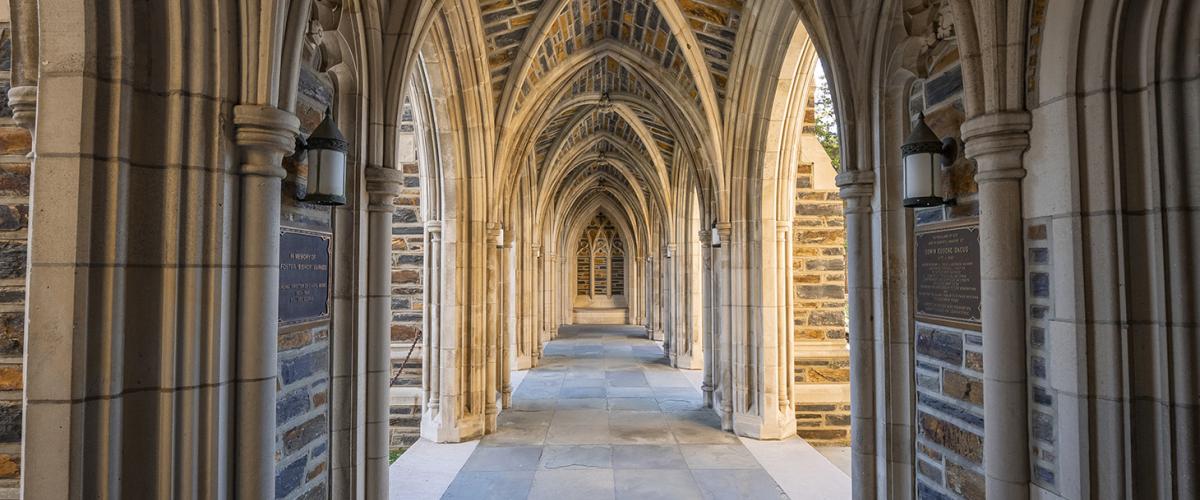 Inside archway Abele Chapel